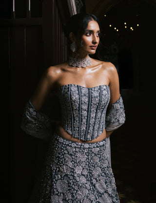 Gray avira lehenga set