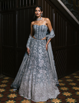 Gray avira lehenga set