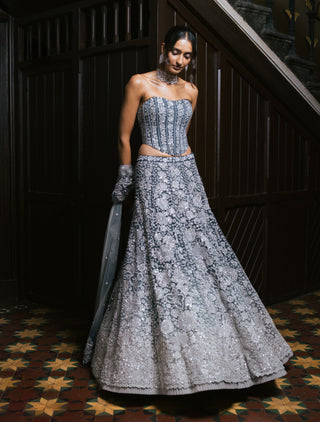 Gray avira lehenga set