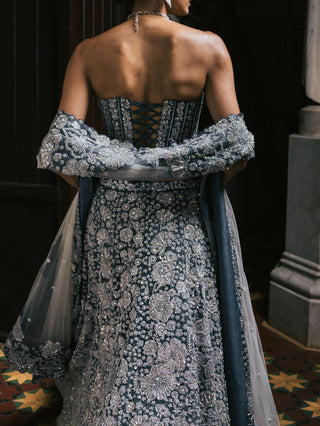 Gray avira lehenga set