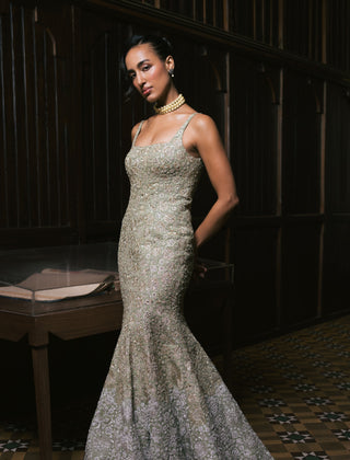 Sage green claire gown