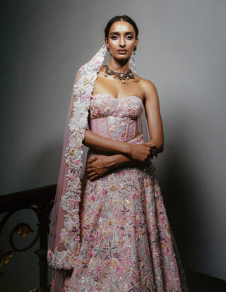 Blush pink seona lehenga set
