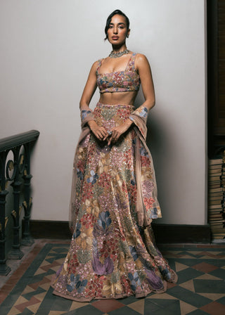 Gold amelia fish cut skirt set