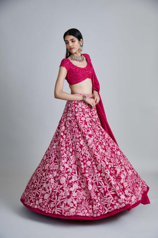 Celia fuchsia pink lehenga set