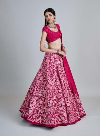 Celia fuchsia pink lehenga set