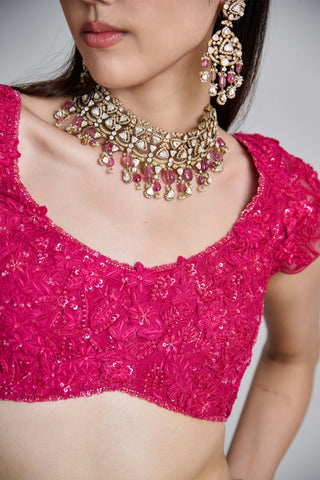 Celia fuchsia pink lehenga set