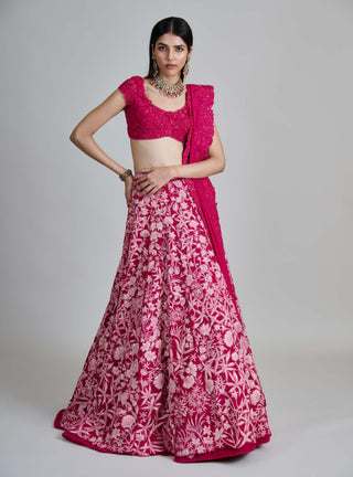 Celia fuchsia pink lehenga set