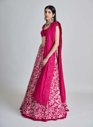 Celia fuchsia pink lehenga set
