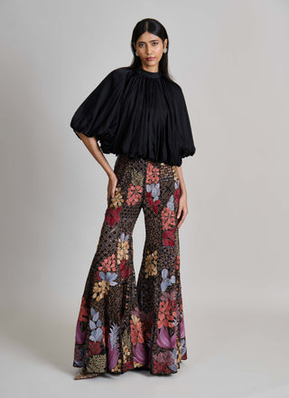 Orla black bubble hem top and pants