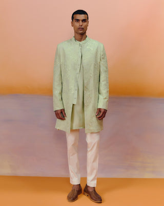 Albie sea green sherwani set