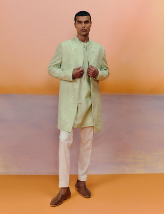 Albie sea green sherwani set