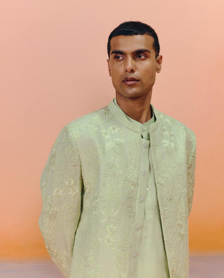 Albie sea green sherwani set