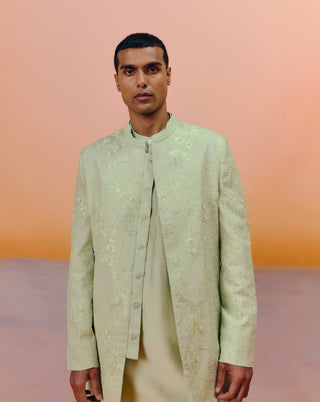 Albie sea green sherwani set