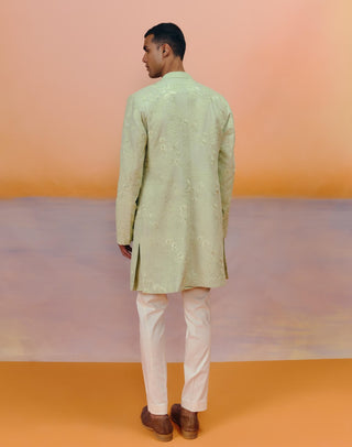Albie sea green sherwani set