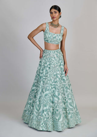 Emeris mint green lehenga set