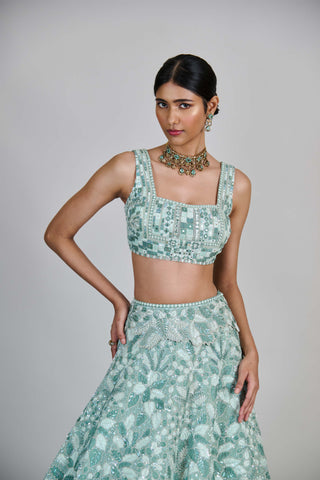 Emeris mint green lehenga set