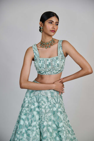 Emeris mint green lehenga set
