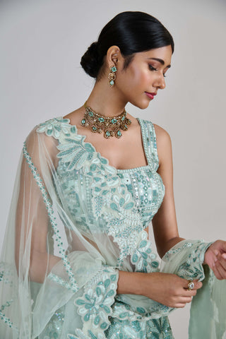 Emeris mint green lehenga set