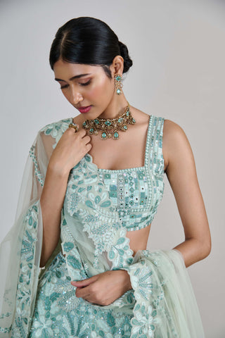 Emeris mint green lehenga set