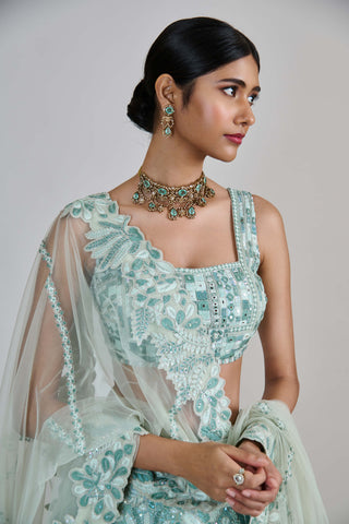 Emeris mint green lehenga set