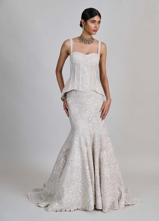 Opaline ivory lehenga set