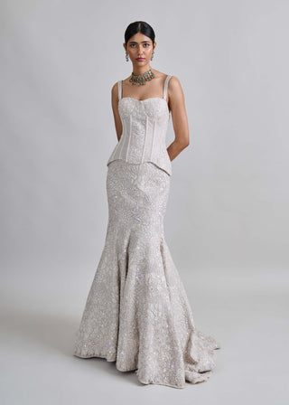 Opaline ivory lehenga set