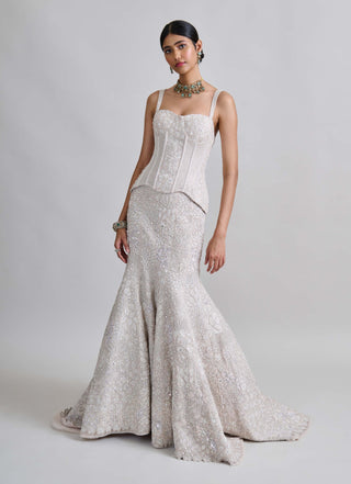 Opaline ivory lehenga set