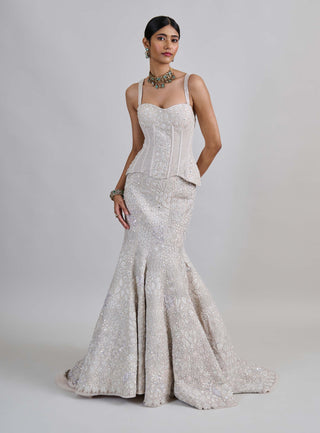 Opaline ivory lehenga set