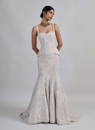 Opaline ivory lehenga set