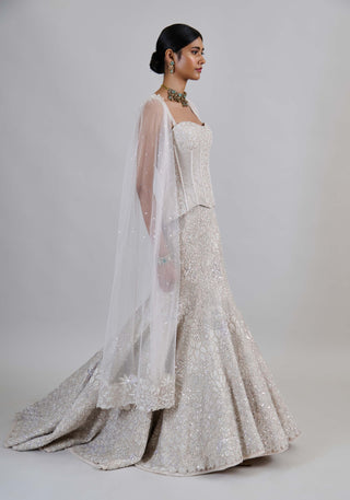 Opaline ivory lehenga set