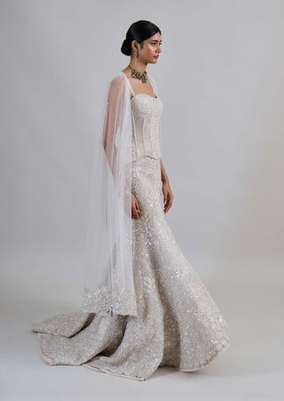 Opaline ivory lehenga set