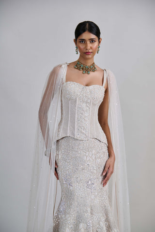 Opaline ivory lehenga set