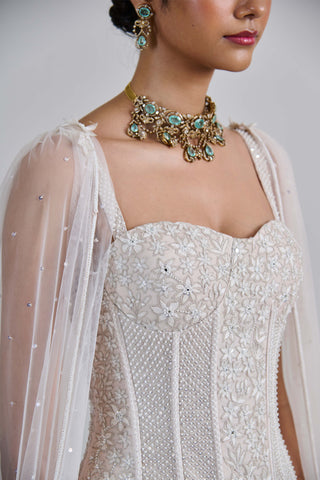 Opaline ivory lehenga set