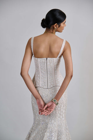 Opaline ivory lehenga set