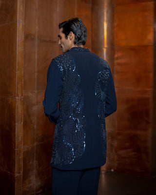 Triton blue bundi and kurta set