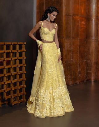 Heliora butter yellow lehenga set