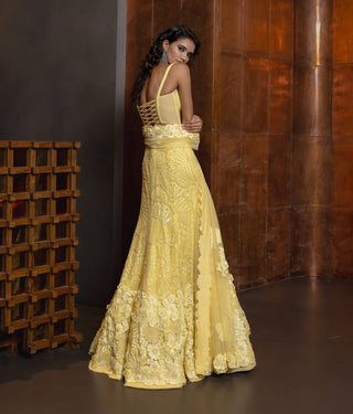 Heliora butter yellow lehenga set