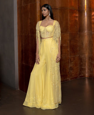 Aurelia yellow corset, long jacket and pants