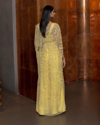 Aurelia yellow corset, long jacket and pants