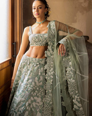 Mint vridi lehenga set