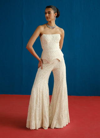 Ole ivory corset and flared pants