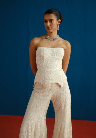 Ole ivory corset and flared pants
