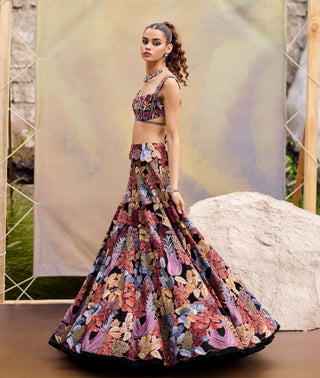 Black marxii lehenga set