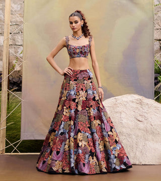Black marxii lehenga set