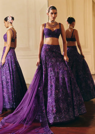 Emma purple lehenga set