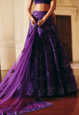 Emma purple lehenga set