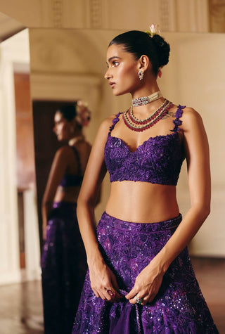 Emma purple lehenga set