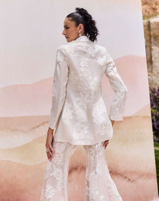 Ivory wrightii blazer and flared pant set