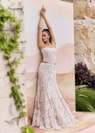 Ivory josie lehenga set