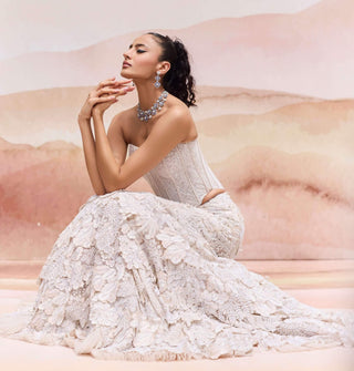 Ivory josie lehenga set